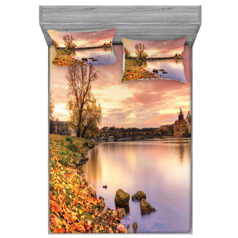Microfiber Sheet Set, Queen Sheet Set with Fitted Sheet