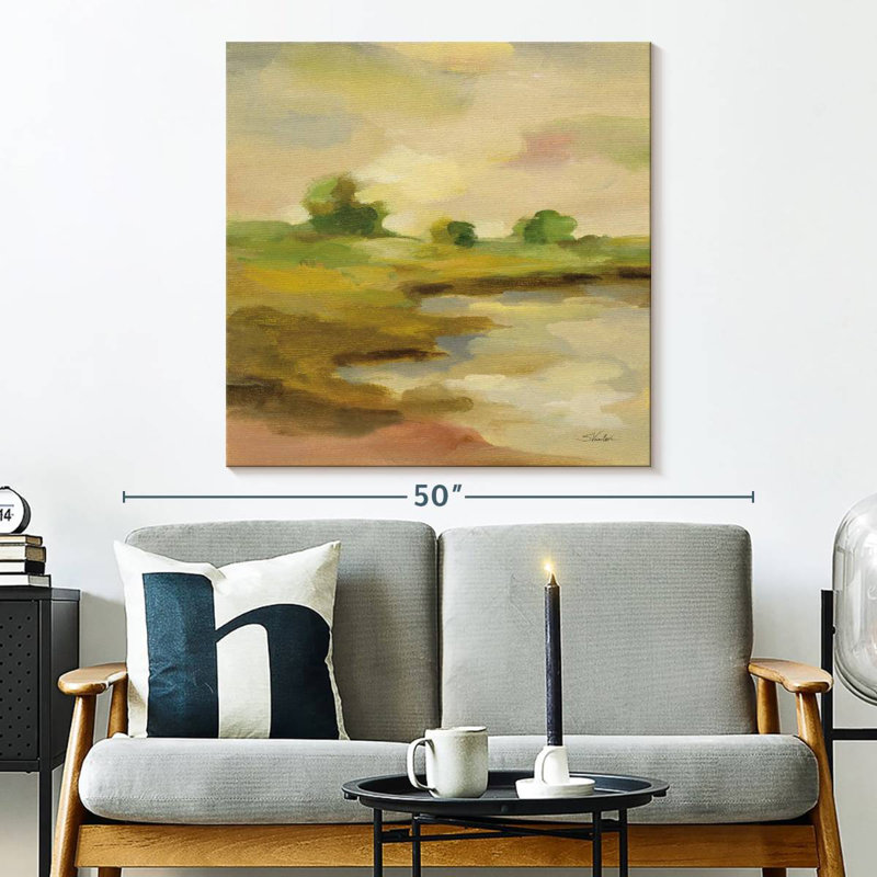Avery Chartreuse Fields II, 33'' H x 33'' W