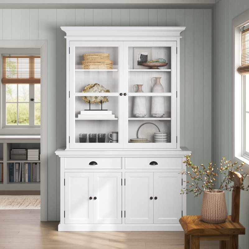 Jakeira Solid and Manufactured Wood China Cabinet