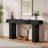 63" Long Console Table for Entryway, Wooden Rectangular Sofa Table Behind The Couch, Farmhouse Entryway Table for Entrance, Hallway, Living Room, Black