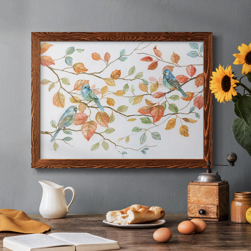 Bird Trio, reproduction d'art sur toile, Érable, H 18 po x l 26 po x P 1,5 po