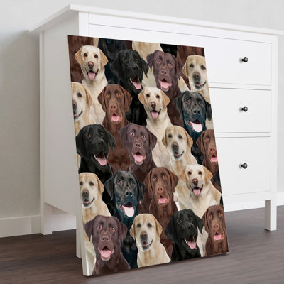 Toile tendue Golden Retriever Gallery - décor pour animal de compagnie, décor de maison brun et noir