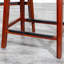 Tabouret de bar de 30 po avec assise en cuir de cerisier et en os, de conception confortable et chic-64421847-64421846
