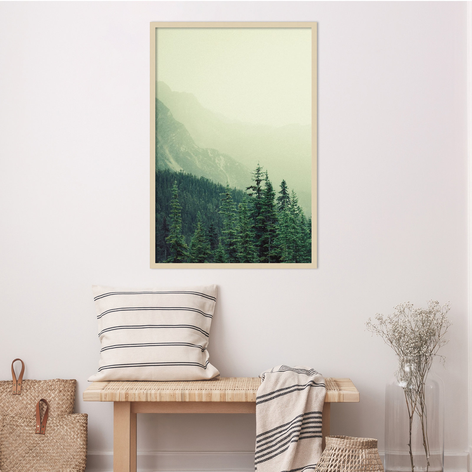 Rocky Mountain Trees 7 Photo Print, 41" H x 28" W x 1" D, Brown