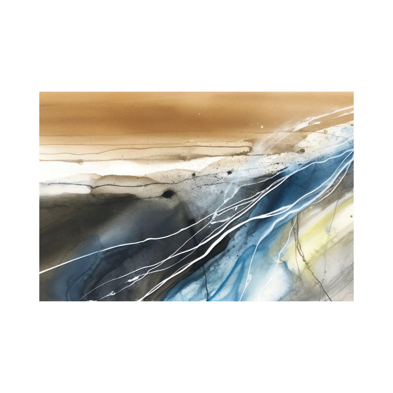 Paysage abstrait - reproduction d'art mural - toile tendue