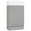 Meuble-lavabo moderne gris 18,6 po avec armoire et lavabo en céramique-879680088