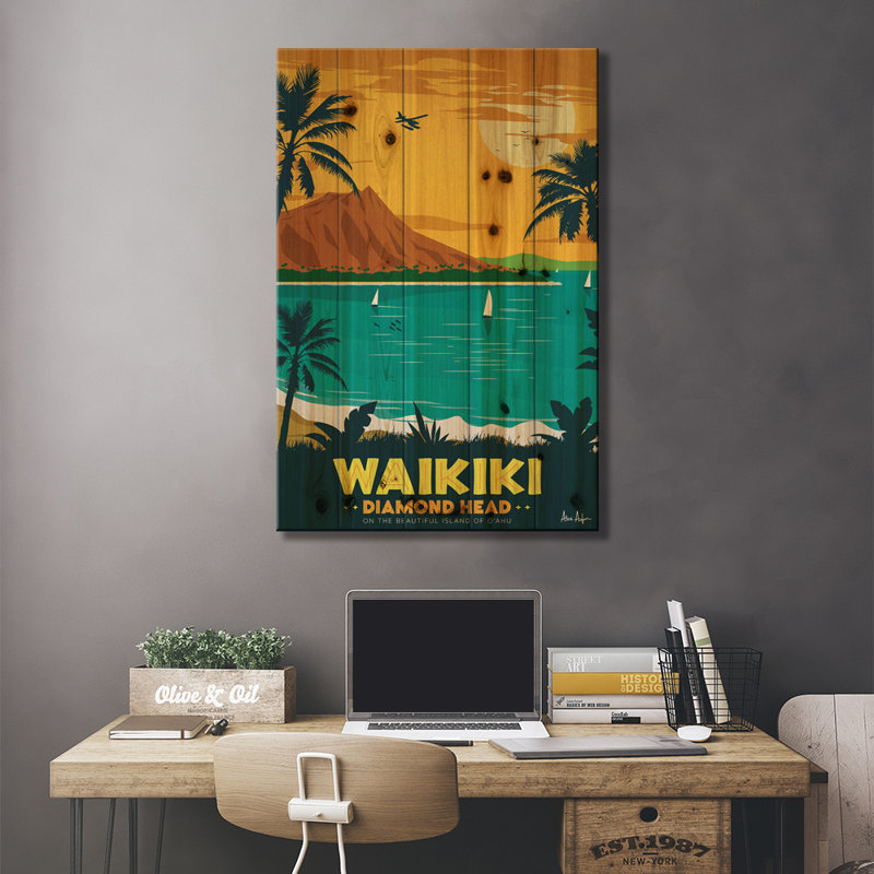 " Waikiki " by IdeaStorm Studios, 18" W x 26" H
