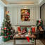 «Santa Dog», art mural sur toile-1069087745