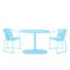 ENSEMBLE BISTRO DE Santa Santa - bleu clair mat-833989873