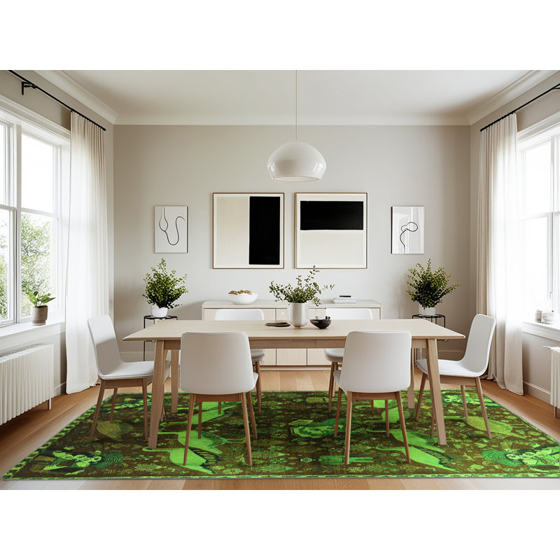 Performance Abstract Indoor Rug, Rectangle 7' x 10'