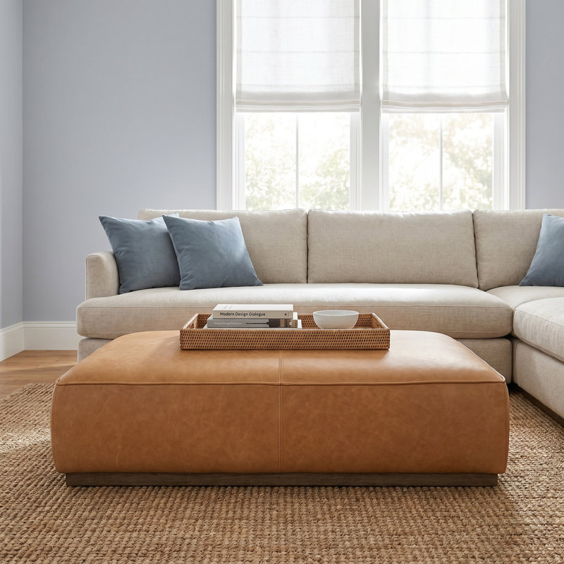 Sinclair Ottoman, Firefinch Fawn Polyester