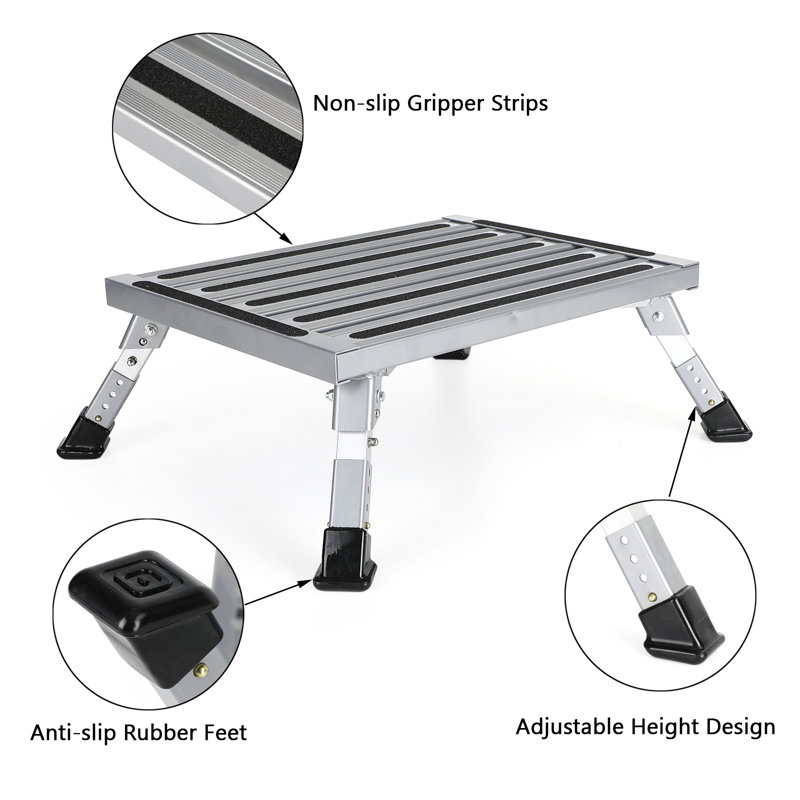 1 - Step Aluminum Lightweight Folding Step Stool