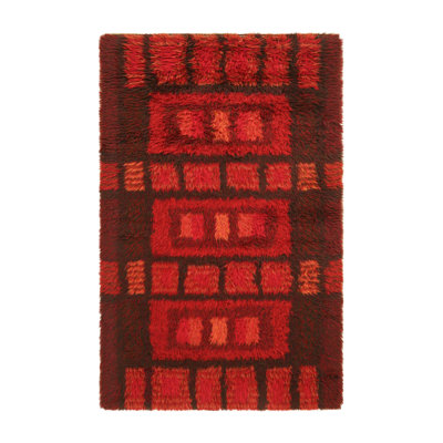 One-of-a-Kind 3’9x6’ 1960s Wool Area Rug