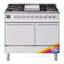 Cuisinière mixte ILVE Professional Plus II Series de 40 pouces avec 6 brûleurs scellés et plaque de cuisson (RAL)-523339407-523339401