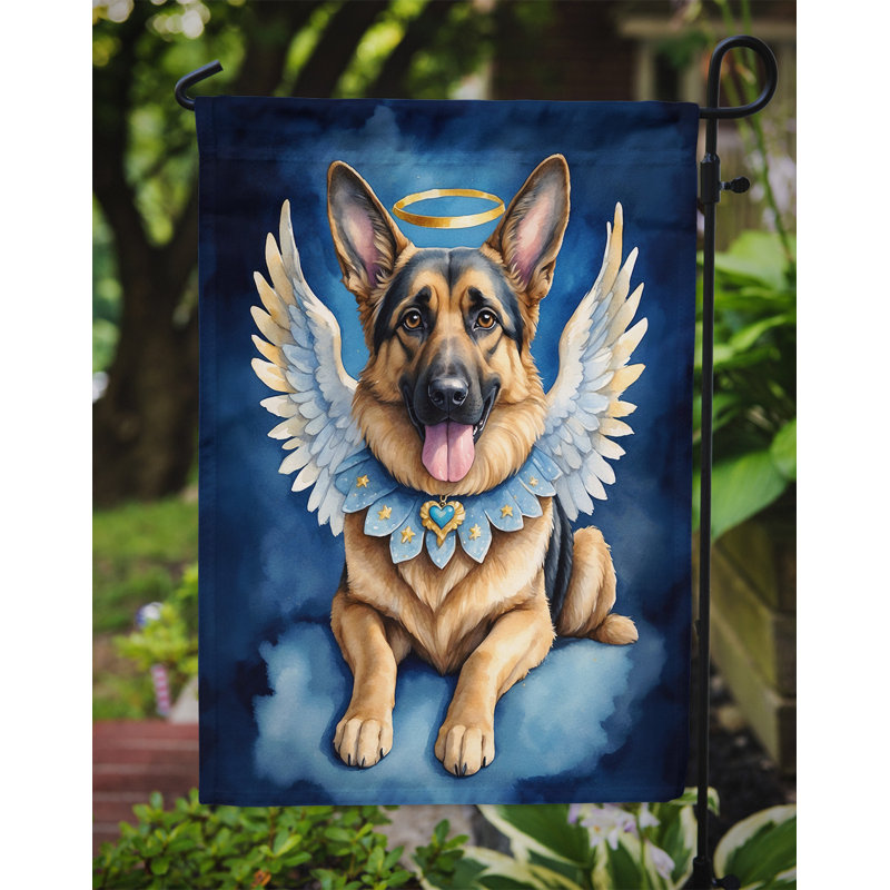 Drapeau de jardin berger allemand mon ange