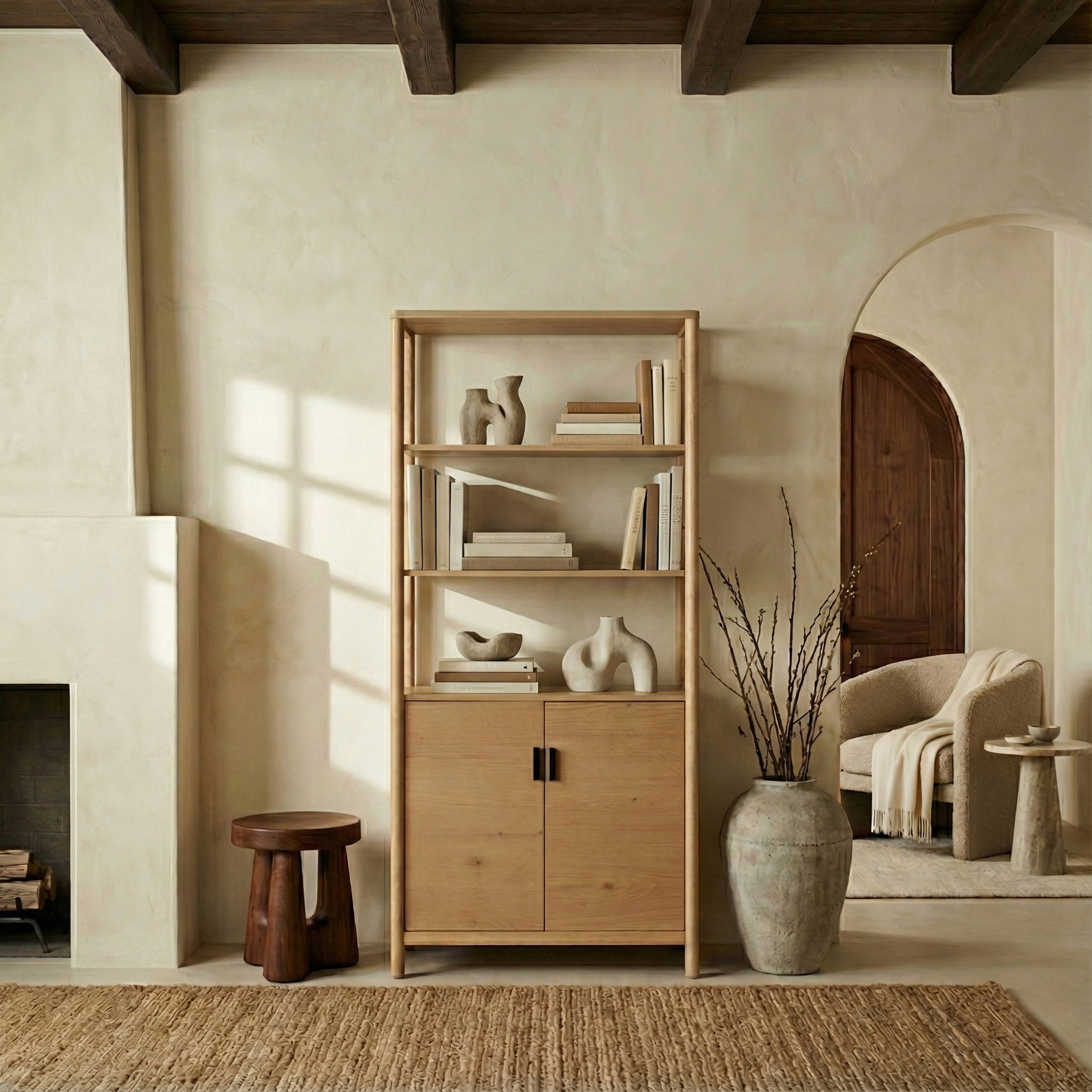 Kaplan 5 Shelf Wood Bookcase