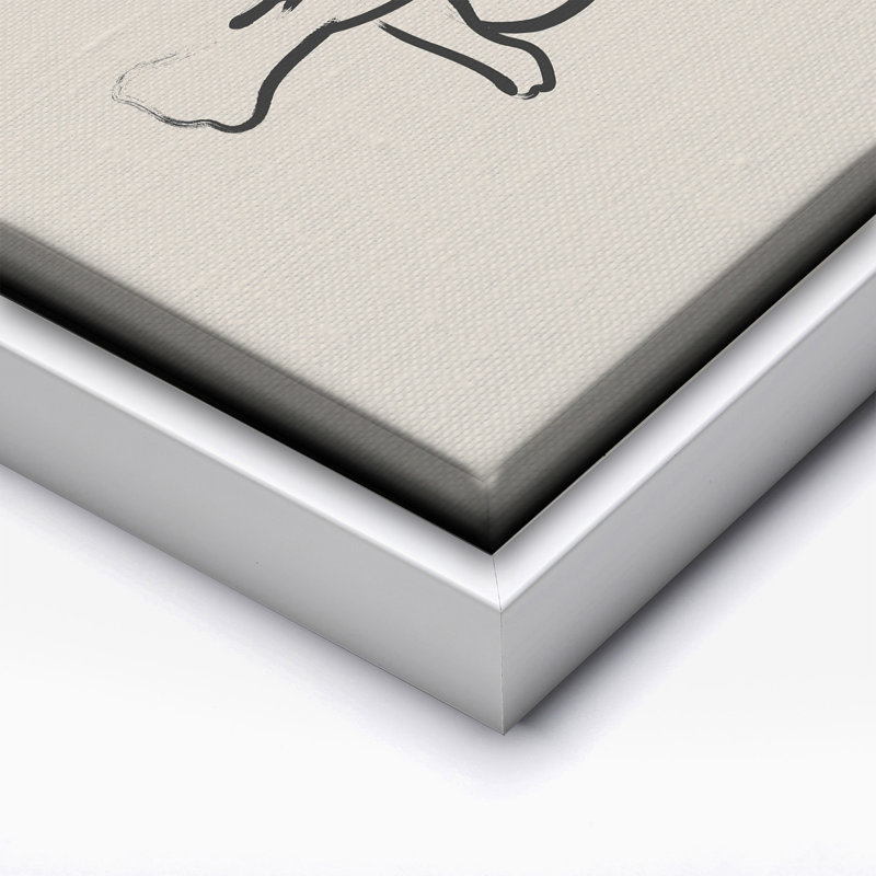 Silhouette nue n ° 2, Canevas, Encadrement blanc, H 16 po x l 20 po