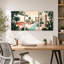 «Desert Cacti and Agave in Courtyard», ensemble de 3 toiles sur toile-131251792
