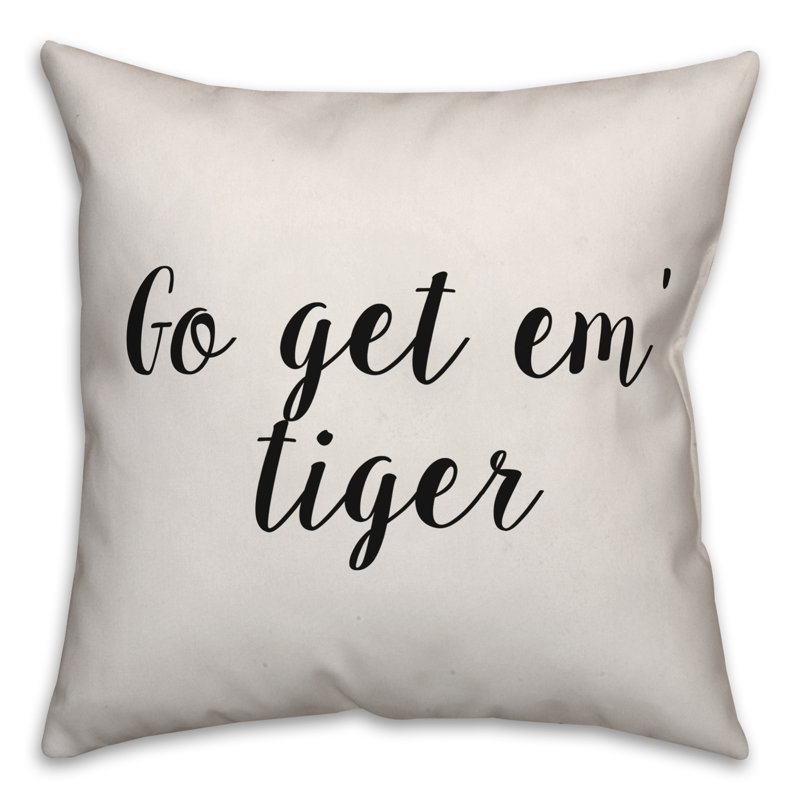 Coussin Go Get Em 'Tiger, 20 po x 20 po