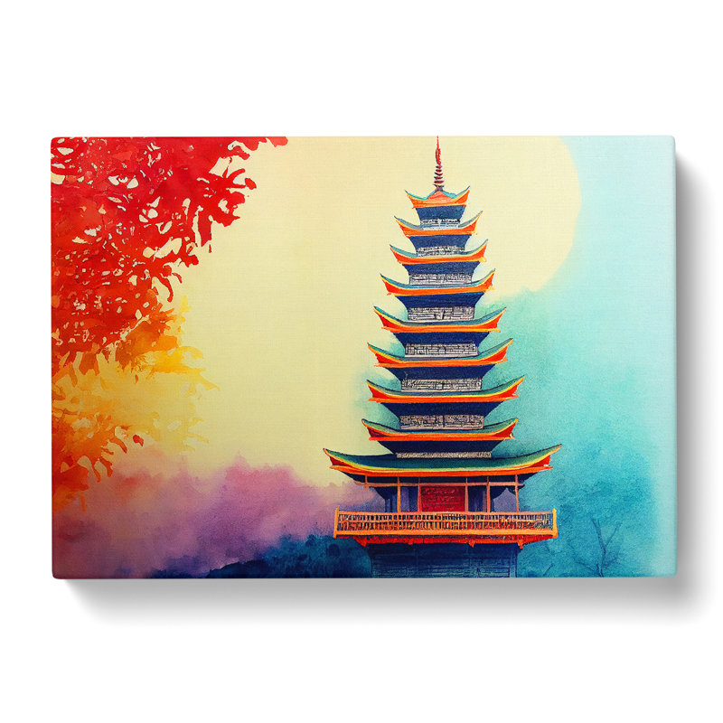 Pagoda Vol.1 - Wrapped Canvas, 35cm H x 50cm W x 3cm D