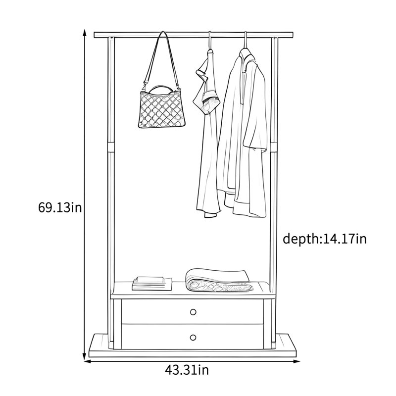 Portemanteau classique avec rangement élégant