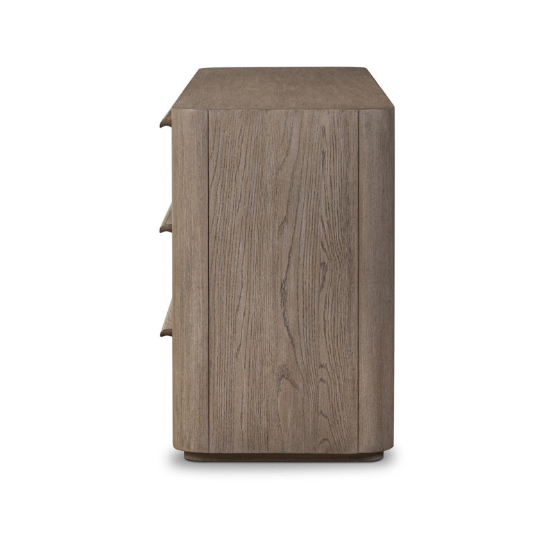 Primrose 6 Drawer Dresser-Natural Flat Oak Veneer
