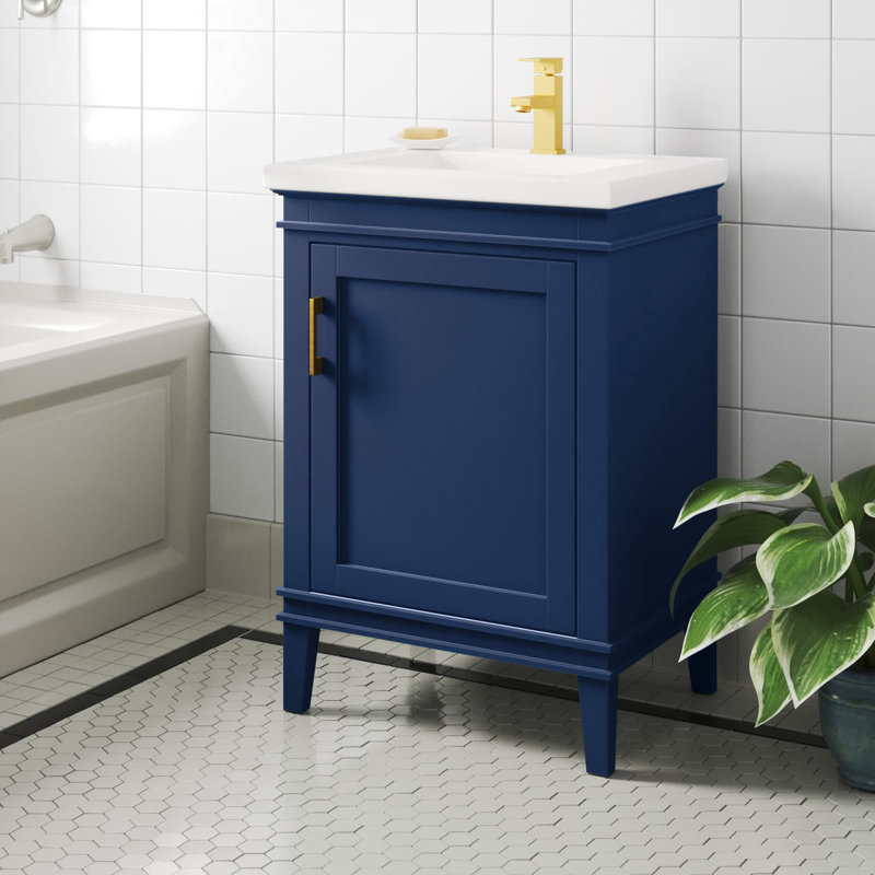 Ensemble de meuble-lavabo simple 24 po Arzola, Bleu
