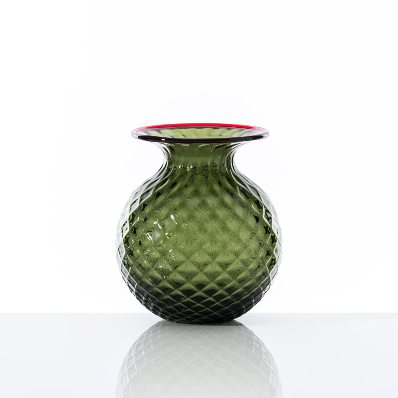 Venini Balloton Fiori, 9.53" H x 8.35" W x 8.35" D, Apple Green