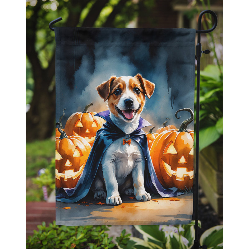 Drapeau de jardin chiot Halloween, Jack Russell Terrier