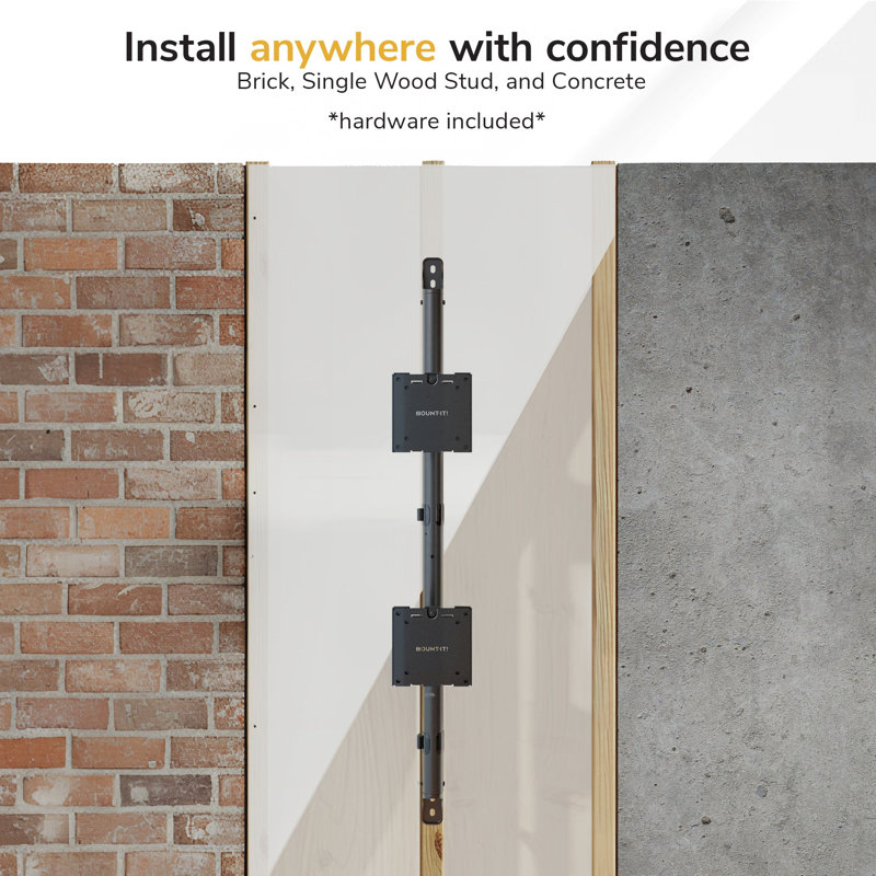 Support mural robuste pour moniteur double empilable ultra-large jusqu'à 49 po
