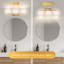 22 In. 3-light Gold Modern Unique Bathroom Vanity Light With Oval-shaped Etched White Glass Shades-1280942547-1294918999