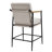 Industrial Modern Bar Stool With Backrest & Removable Cushion - 26" Counter Height Adjustable Stool - Faux Wood Armrests & Soft Linen/Velvet Upholstery - Kitchen Island, Home Pub Stool-1634161429