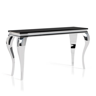 Mehseti 57.5'' Glass Top Console Table