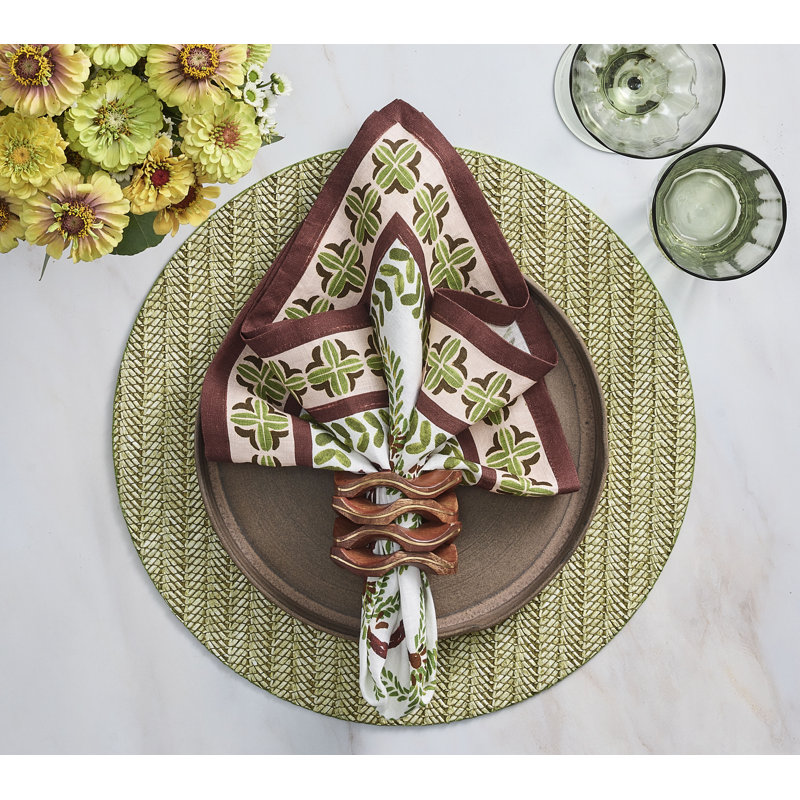 Chevron Placemat in Moss