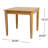 Rustic Wood Table With Slat Ornamentation, 20.59" W X D 18.07" H, Side Of Appearance, 20X20x18.07
