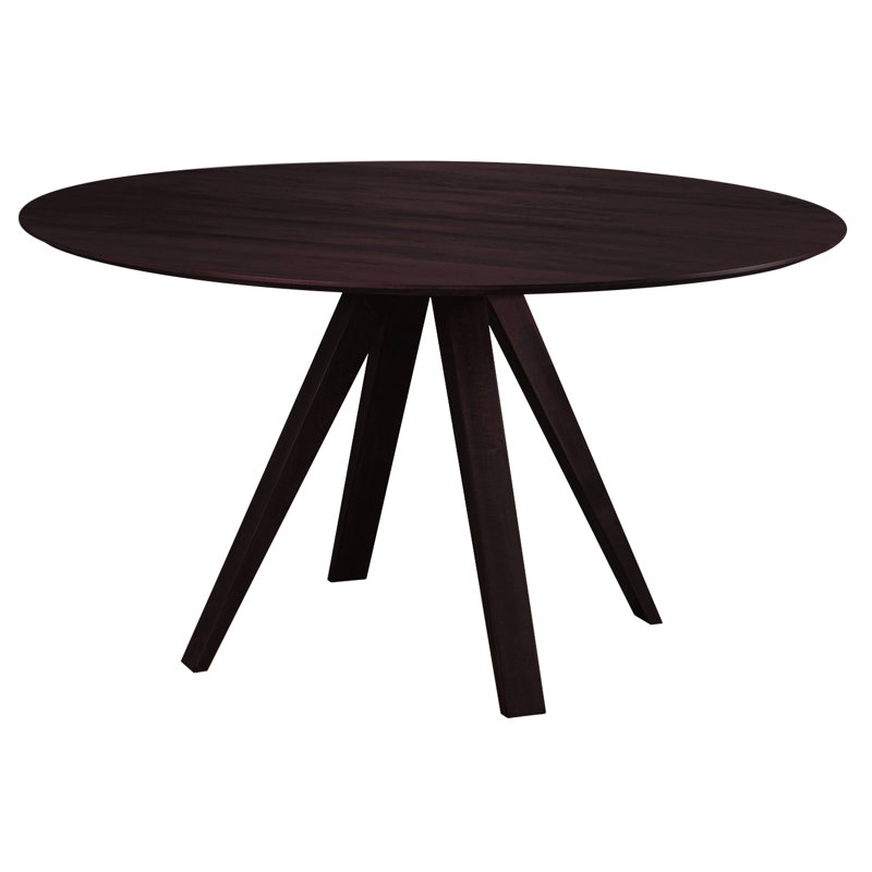 Cullinan Maple Round Solid Wood Dining Table, 29" H x 48" W x 48" D, Chocolate, Chocolate