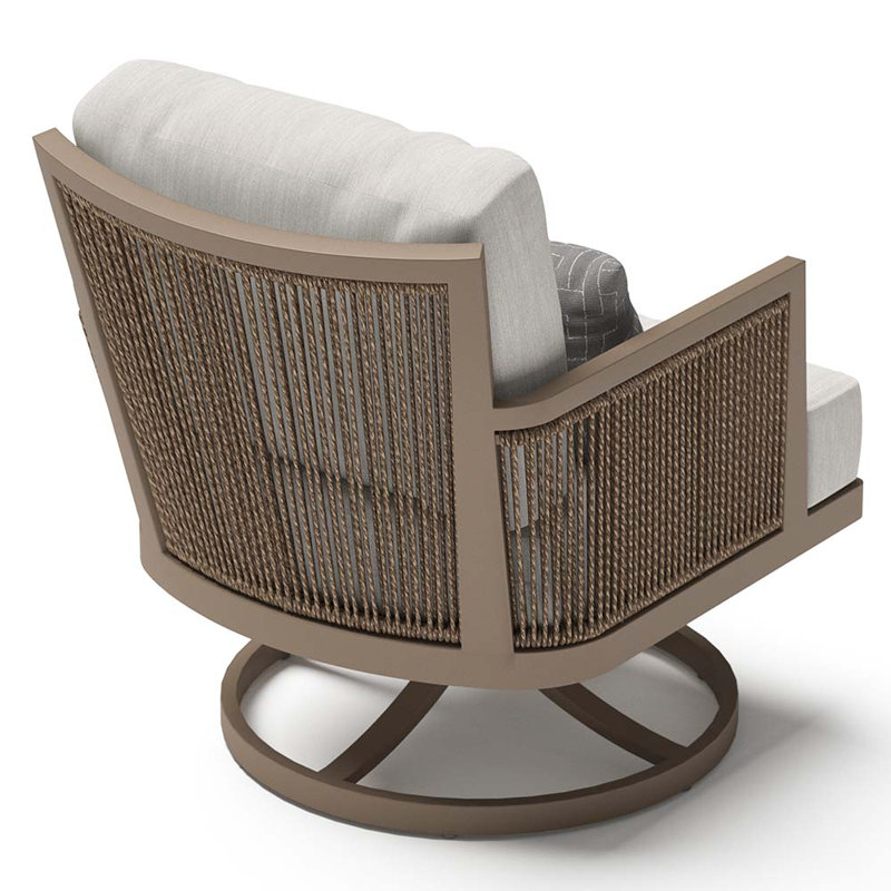 Chaise de patio pivotante avec coussins Sunbrella Piche