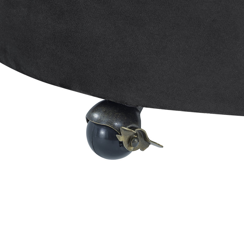 Fauteuil pivotant en velours rembourré pour le salon, fauteuil d'appoint, chaise de salon, Noir
