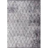 Rapture Geometric Shapes Area Rug in Gray