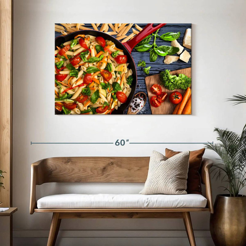 Yarlin Spring Vegetables Pasta, 30" H x 45" W