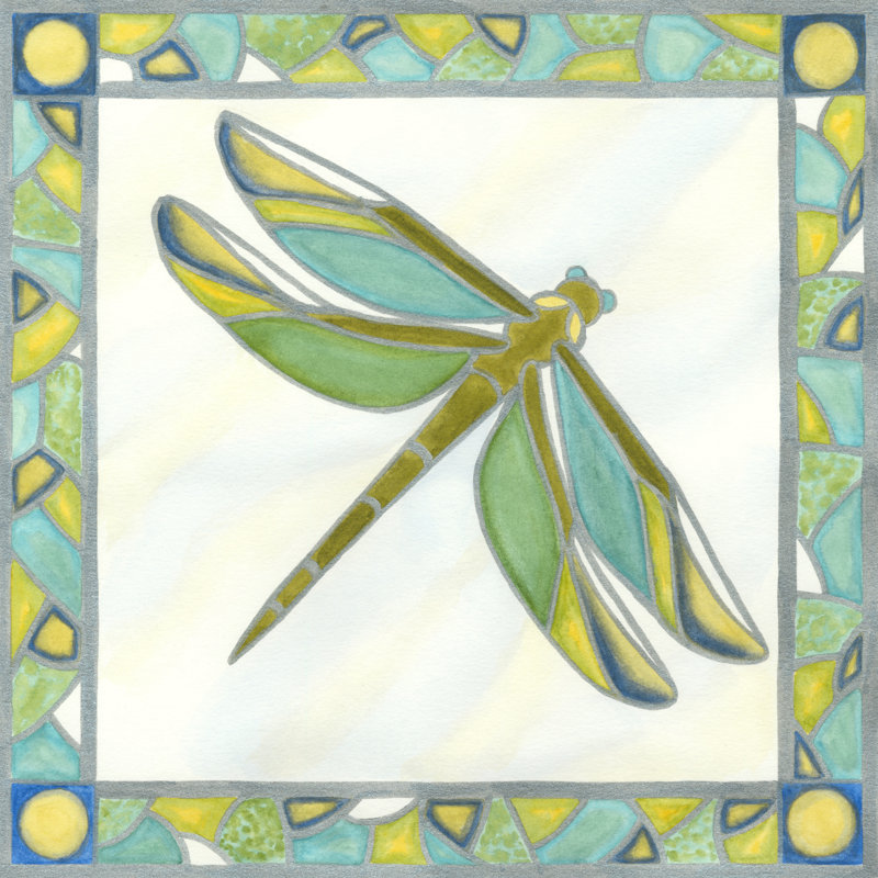 Luminous Dragonfly I by Vanna Lam - Wrapped Canvas Print, 30cm H x 30cm W