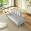 Canapé 54 po à deux places en velours moderne avec dossier et table d'appoint rotative à 360 ° avec repose-pieds, banc multi-usage, ensemble de bureau et chaise, conception compacte pour salon, chambre à coucher et appartement-129519950-129519951