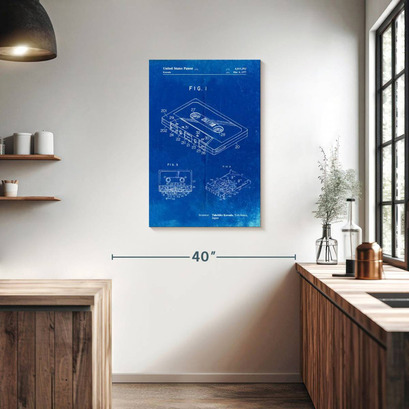 Affiche Kynaat «Faded Blue Cassette Tape», H 36 po x l 24 po