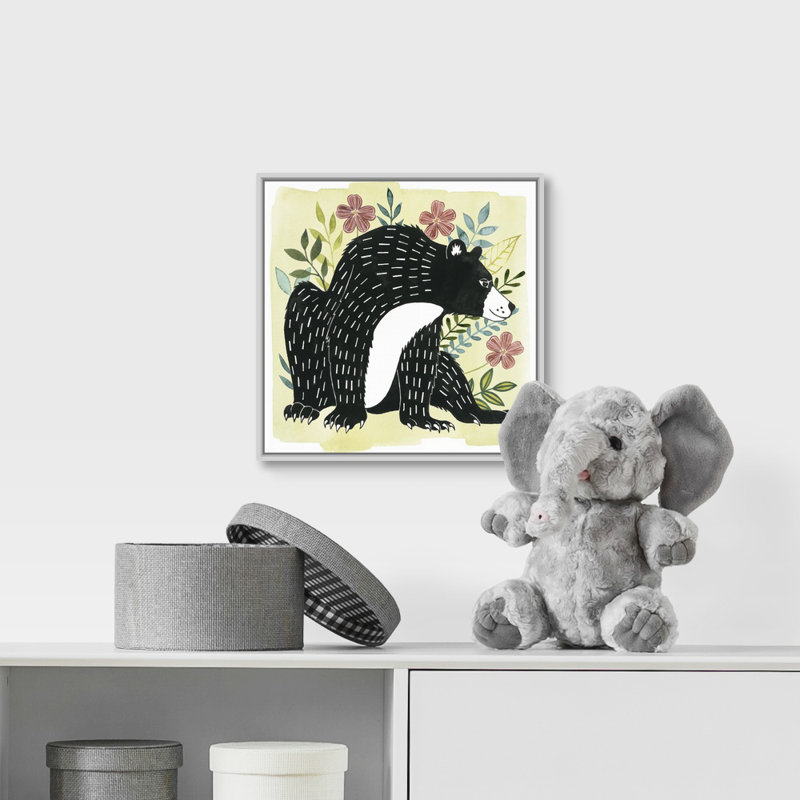 Art sur toile floral forester iii Shoulders, H 12 po x l 12 po x P 1,75 po, Cadre flottant blanc