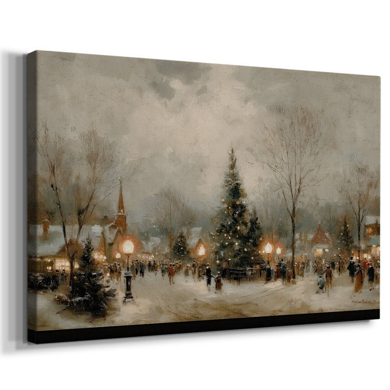 Toile tendue avec châssis Honeyed Yule Whisper, H 18 po x l 12 po