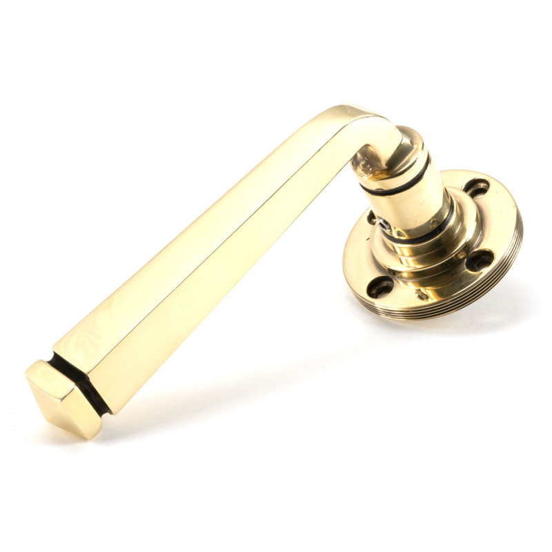 Avon Latch Right Hand Door Handle, Aged Brass