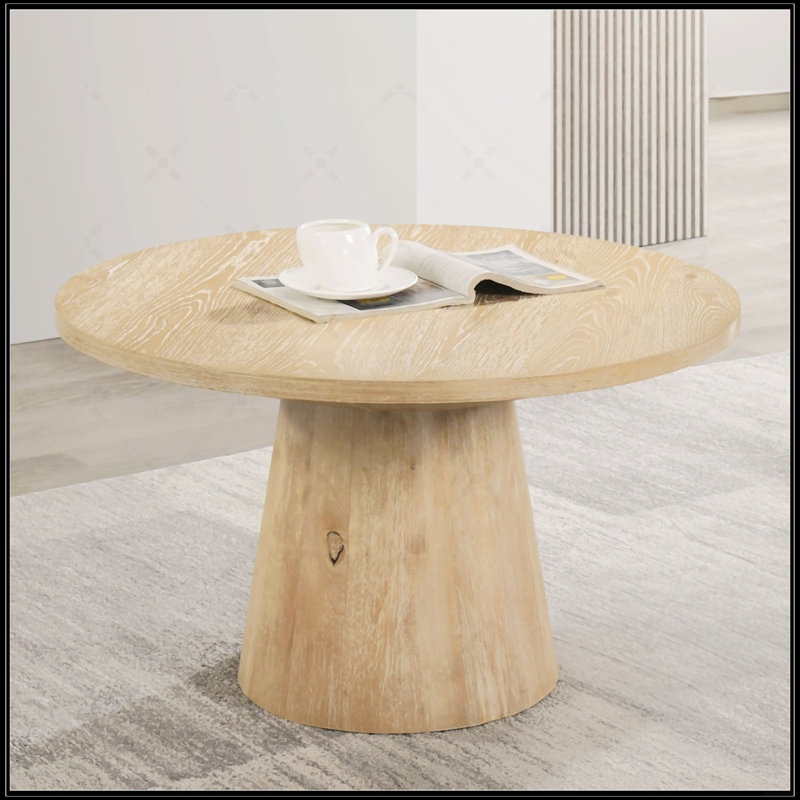 Table basse ronde, Chêne