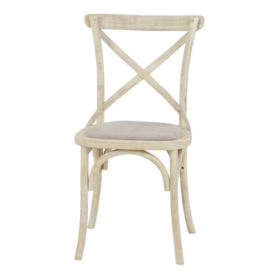 Basche 48cm H Solid Wood Cross Back Side Chair