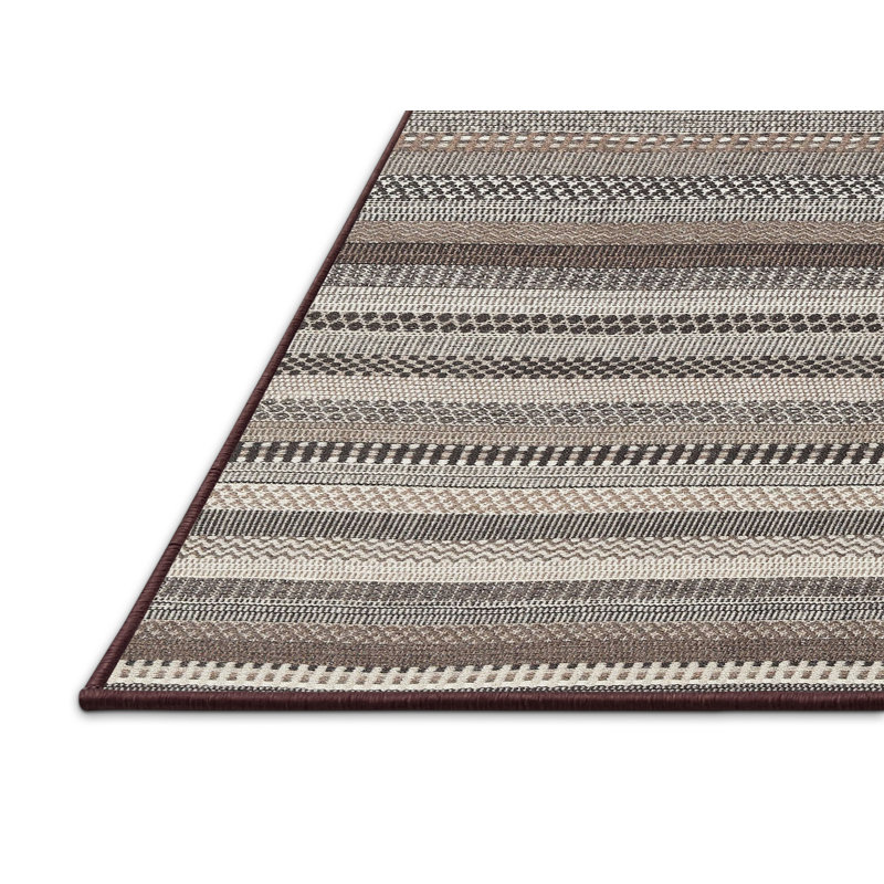 Tapis gris/noir/brun zone contemporaine, Rectangle 2 pi x 3 pi