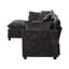 Canapé rembourré en chenille l 113,8 po Geneveve avec repose-pieds, 5 coussins et coussins en mousse compressée-2124101256